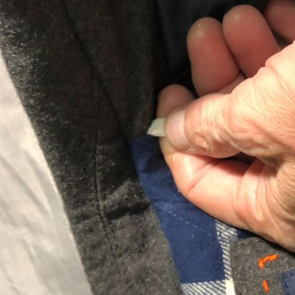 American Eagle Outfitters Mens Peacoat XL Double Breasted Plaid Quilted Gray - Picture 12 of 16